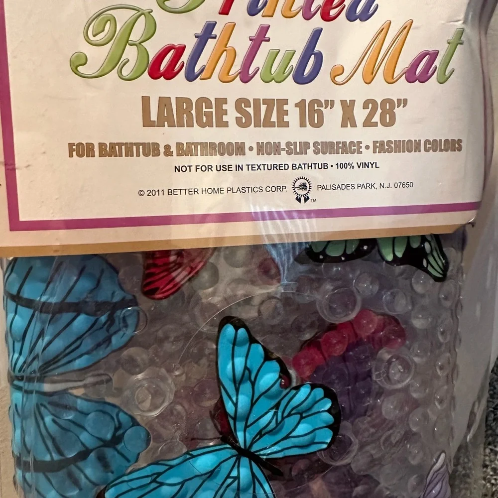 NWOT: Butterfly bath mat